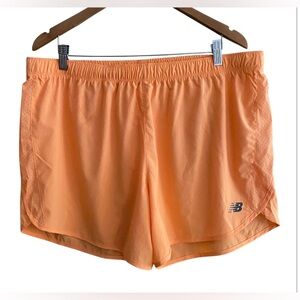 New Balance Orange Athletic Shorts Moisture-Wicking Design